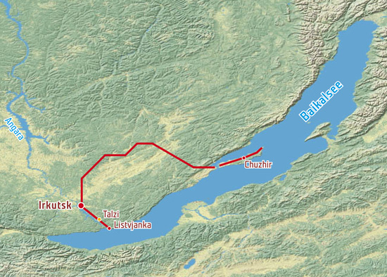 Baikal Winterreise Route